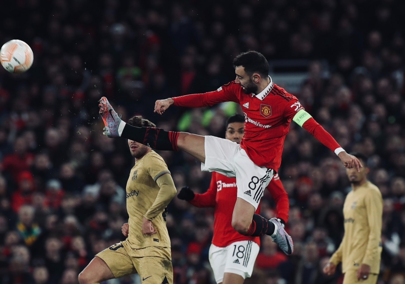 Illustration : Manchester United-Barcelone-Vidéo : La mi-temps cauchemardesque de Bruno Fernandes !