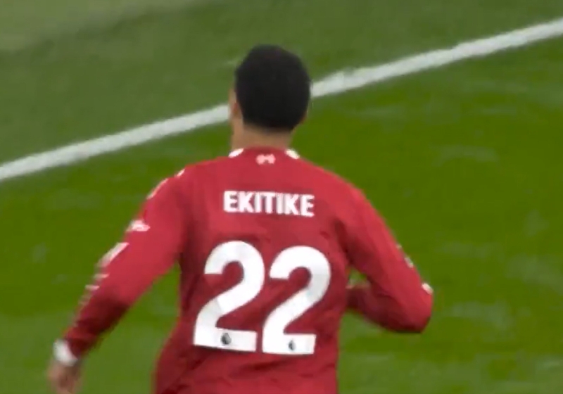 Illustration : [live] Le but extraordinaire d'Ekitike en vid&eacute;o - Liverpool 1 - 0 Brighton