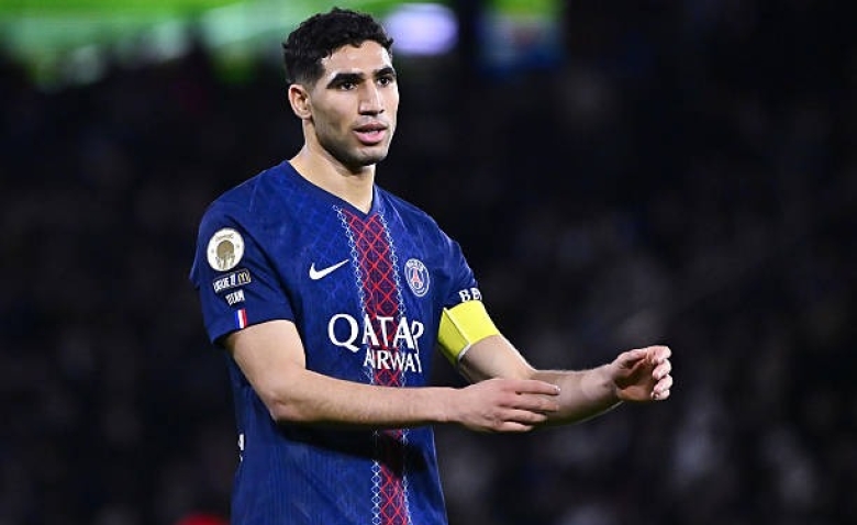 Illustration : "PSG : Semaine sous tension pour Achraf Hakimi avant Arsenal"